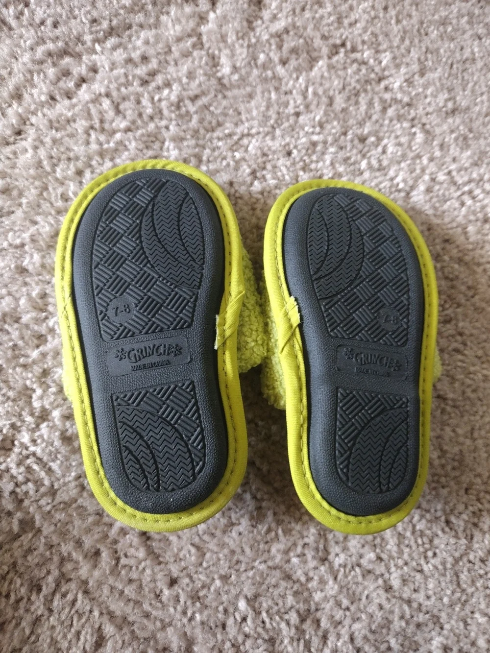 Grinch Holiday Plush Slippers - Green
